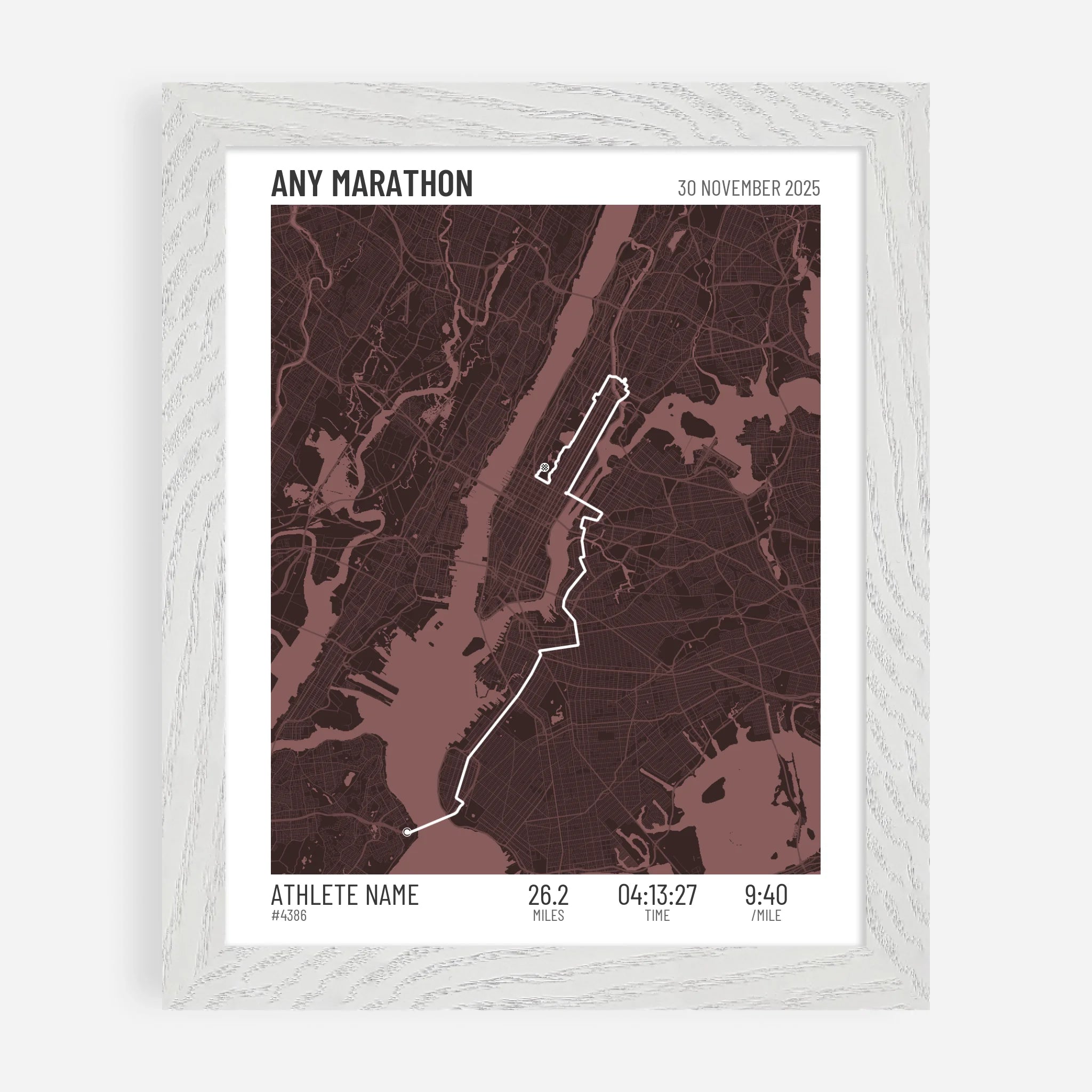 8x10" Premium Framed Print in White