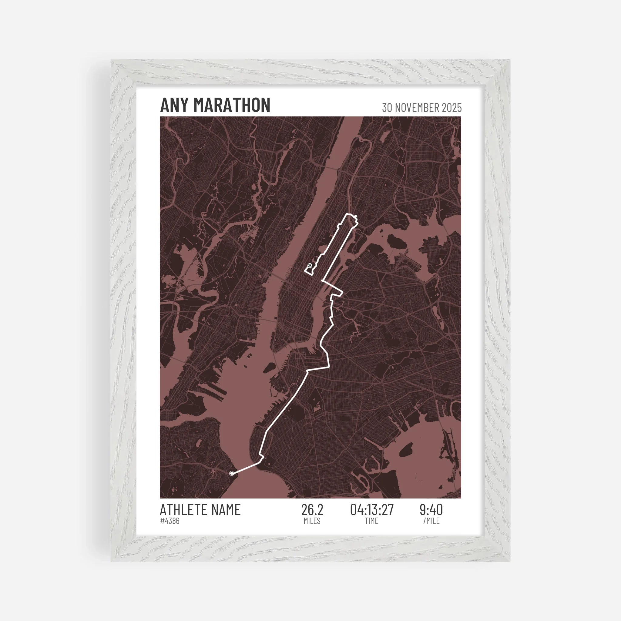 8x10" Premium Framed Print in White