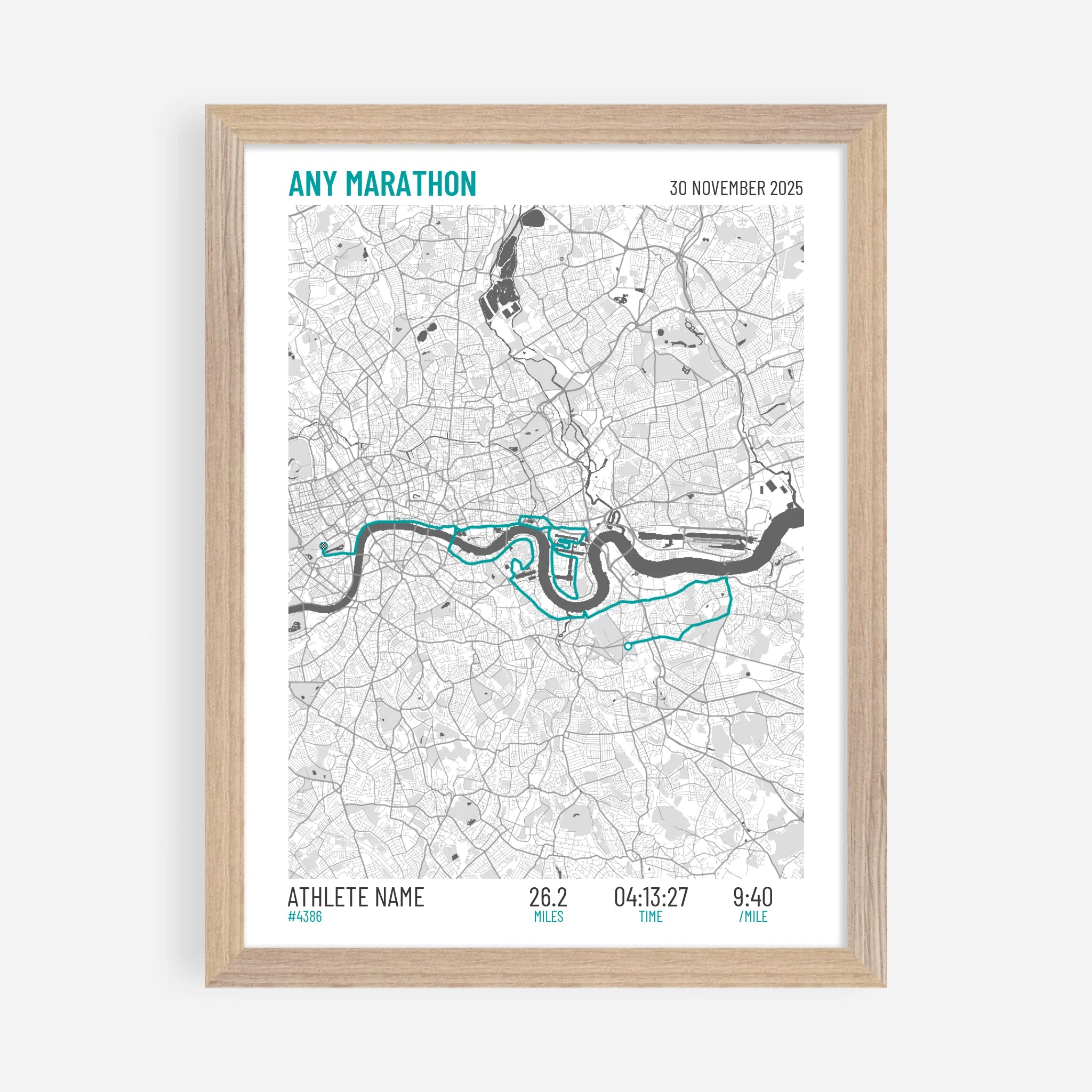 30x40cm Premium Framed Print in Natural