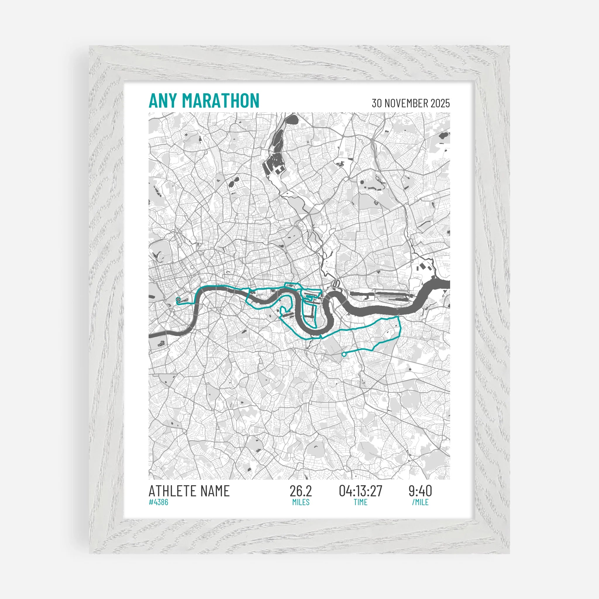 8x10" Premium Framed Print in White