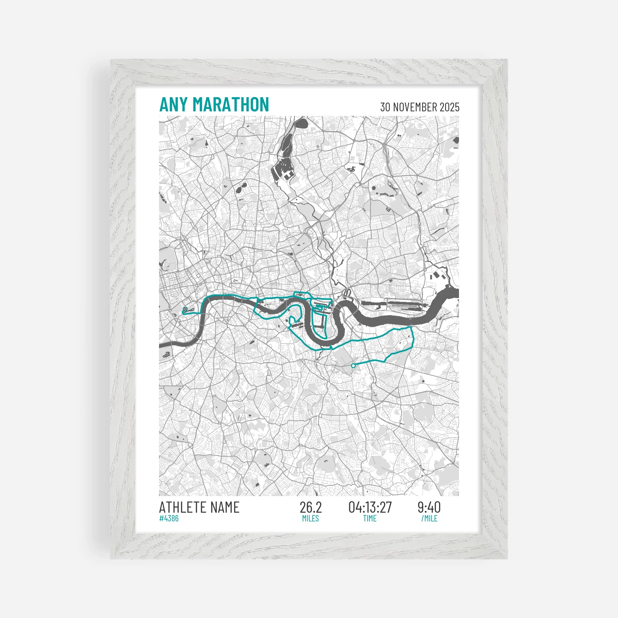 8x10" Premium Framed Print in White