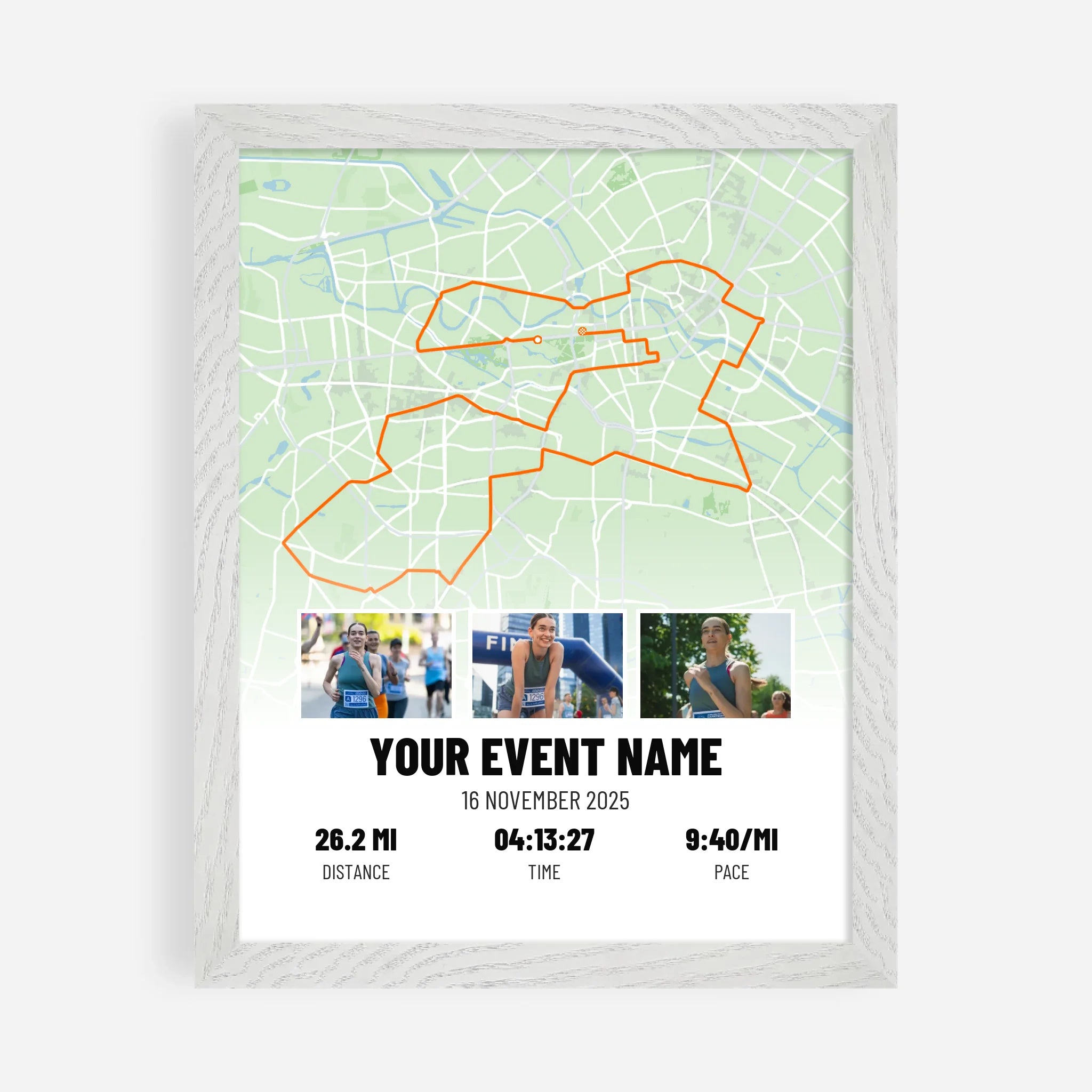 8x10" Premium Framed Print in White