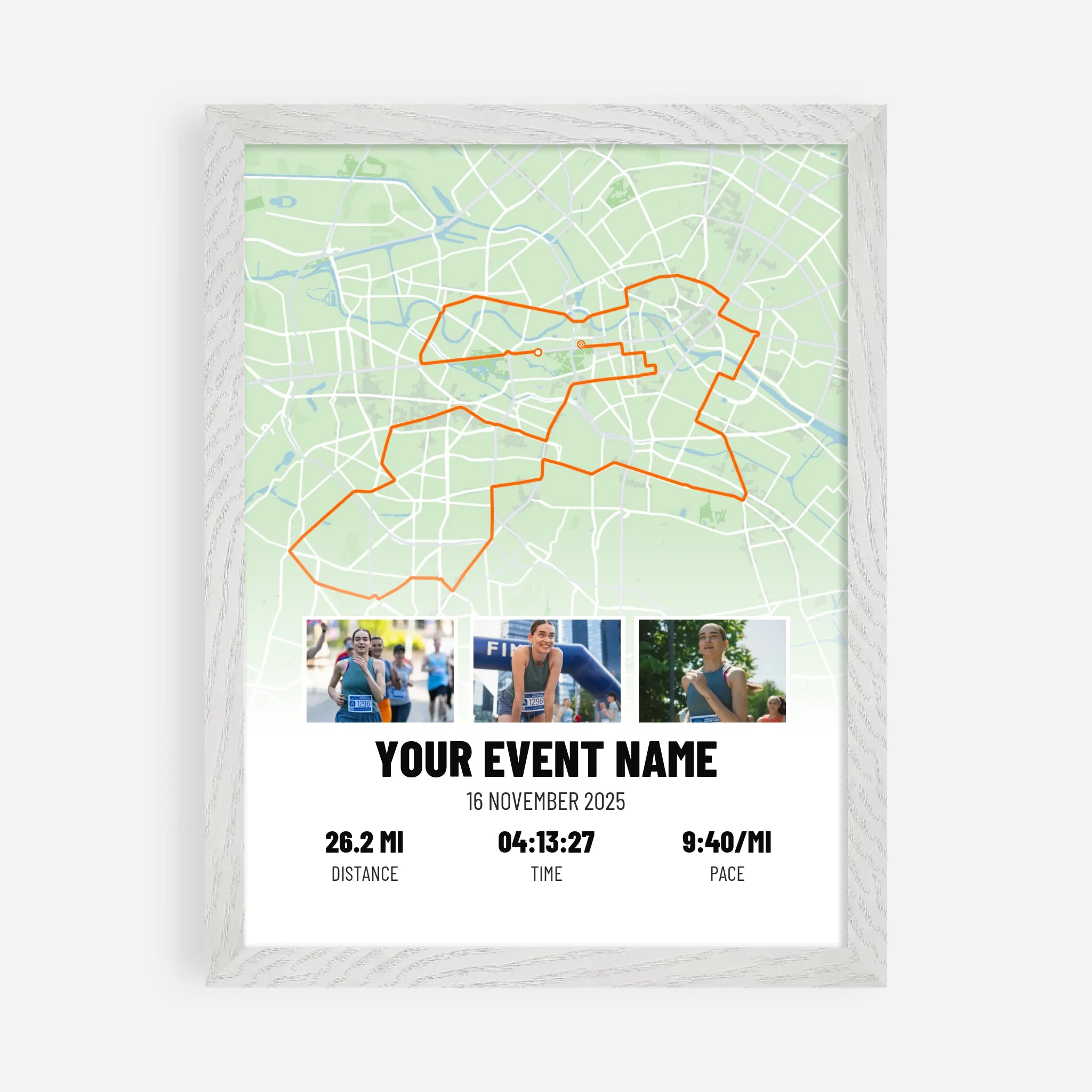 30x40cm Premium Framed Print in White