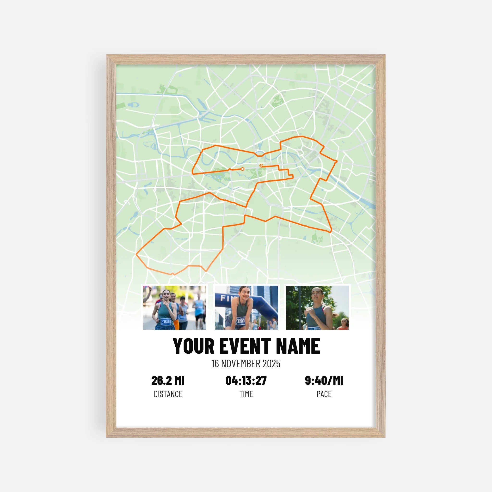 50x70cm Premium Framed Print in Natural