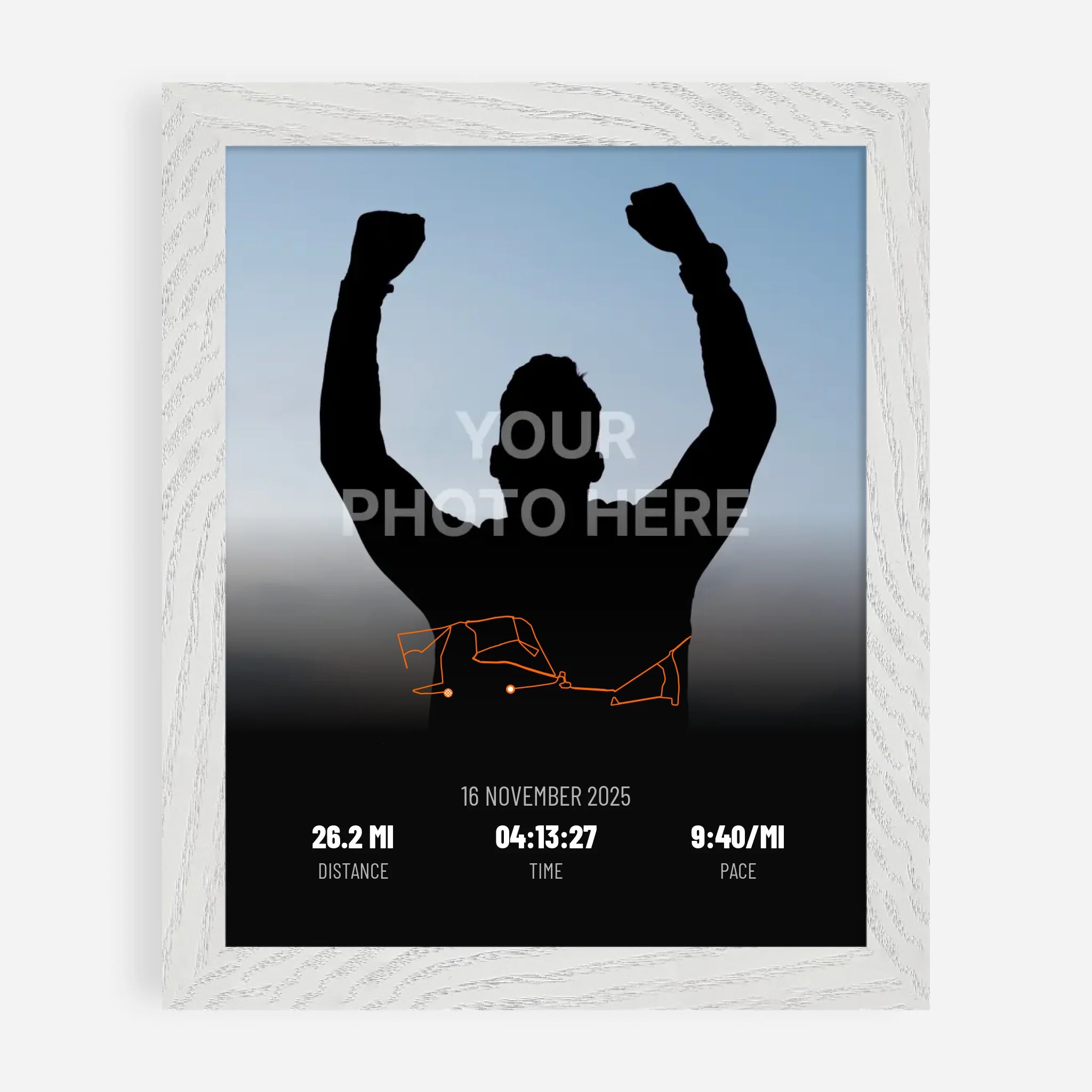 8x10" Premium Framed Print in White