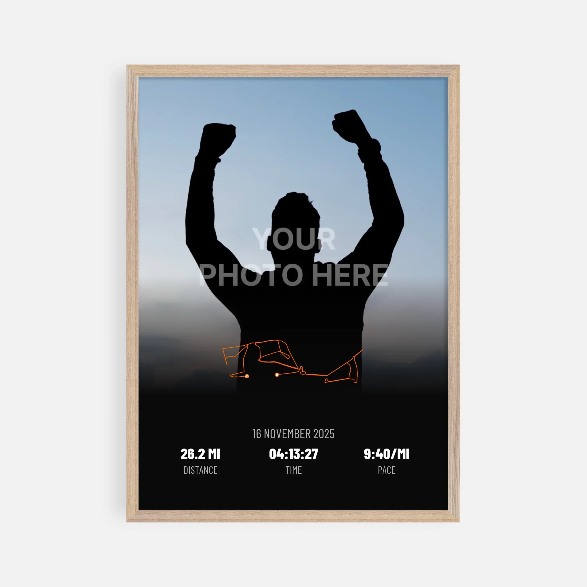 50x70cm Premium Framed Print in Natural