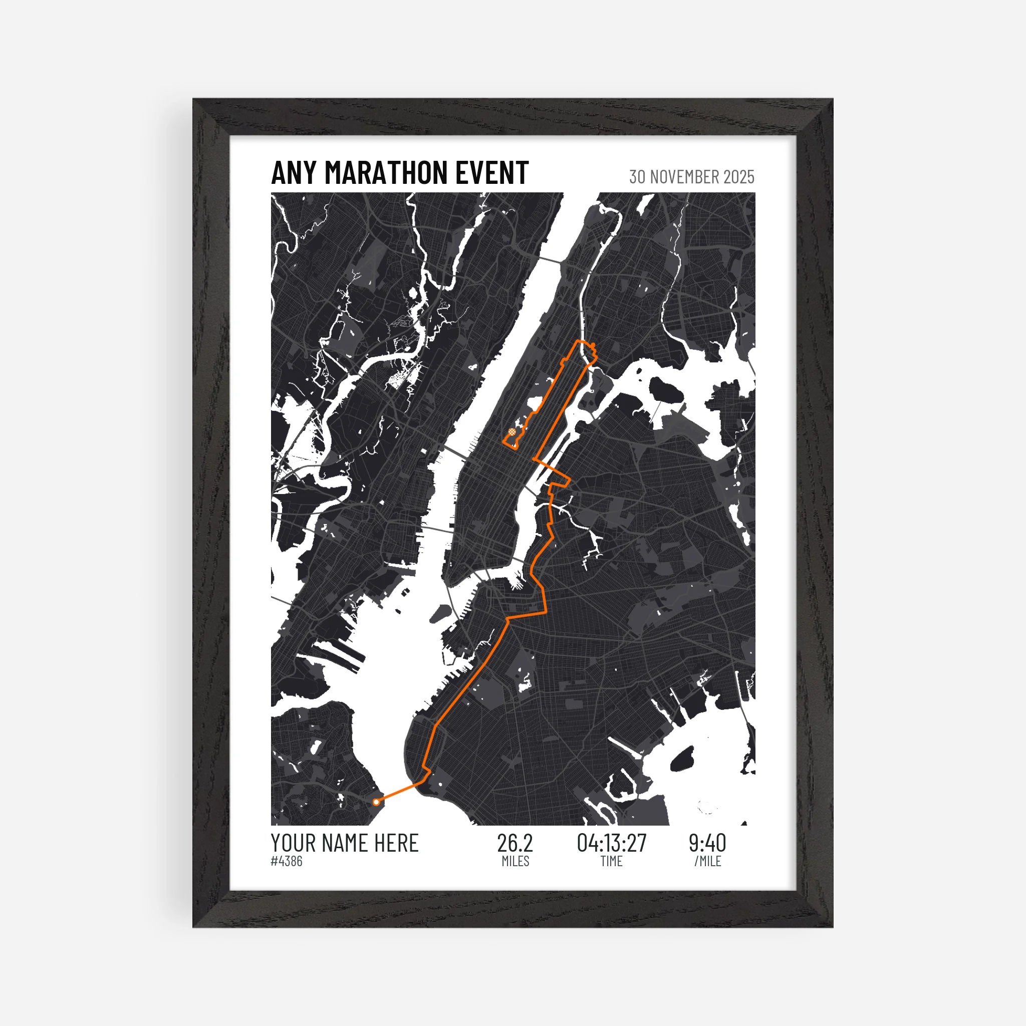 30x40cm Premium Framed Print in Black