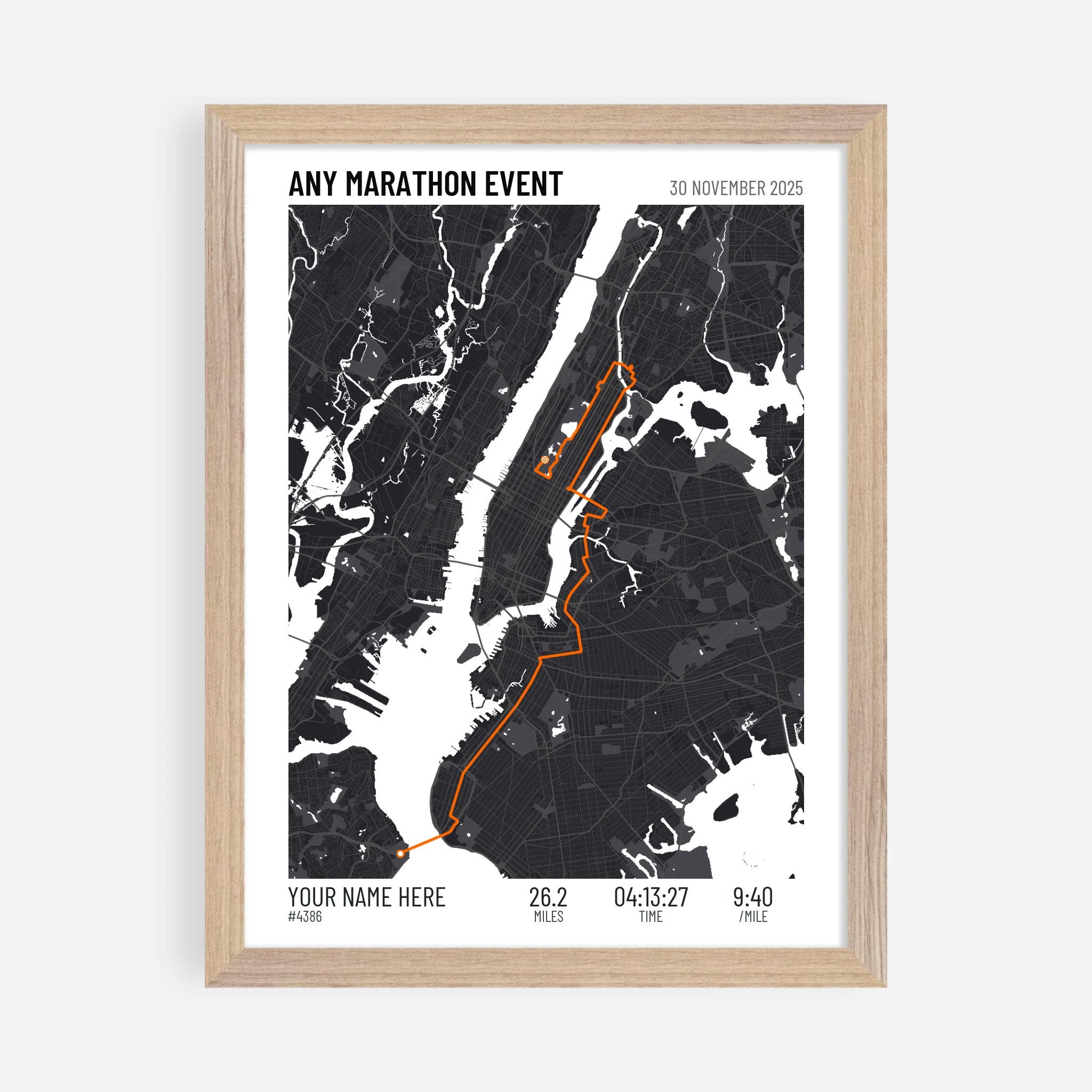 30x40cm Premium Framed Print in Natural