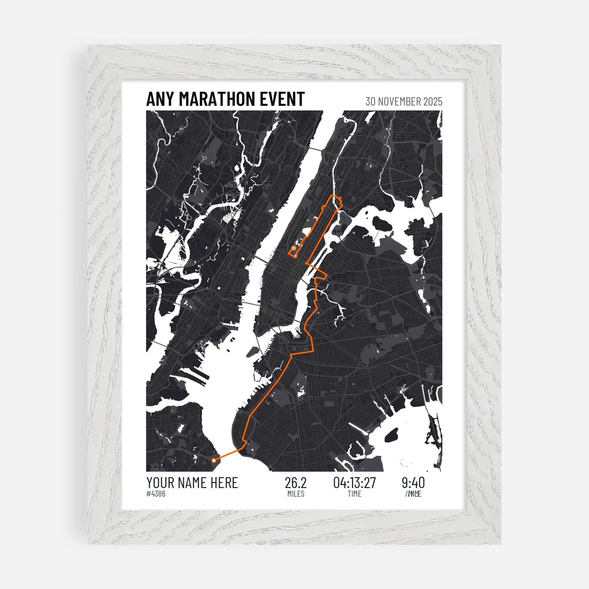 8x10" Premium Framed Print in White