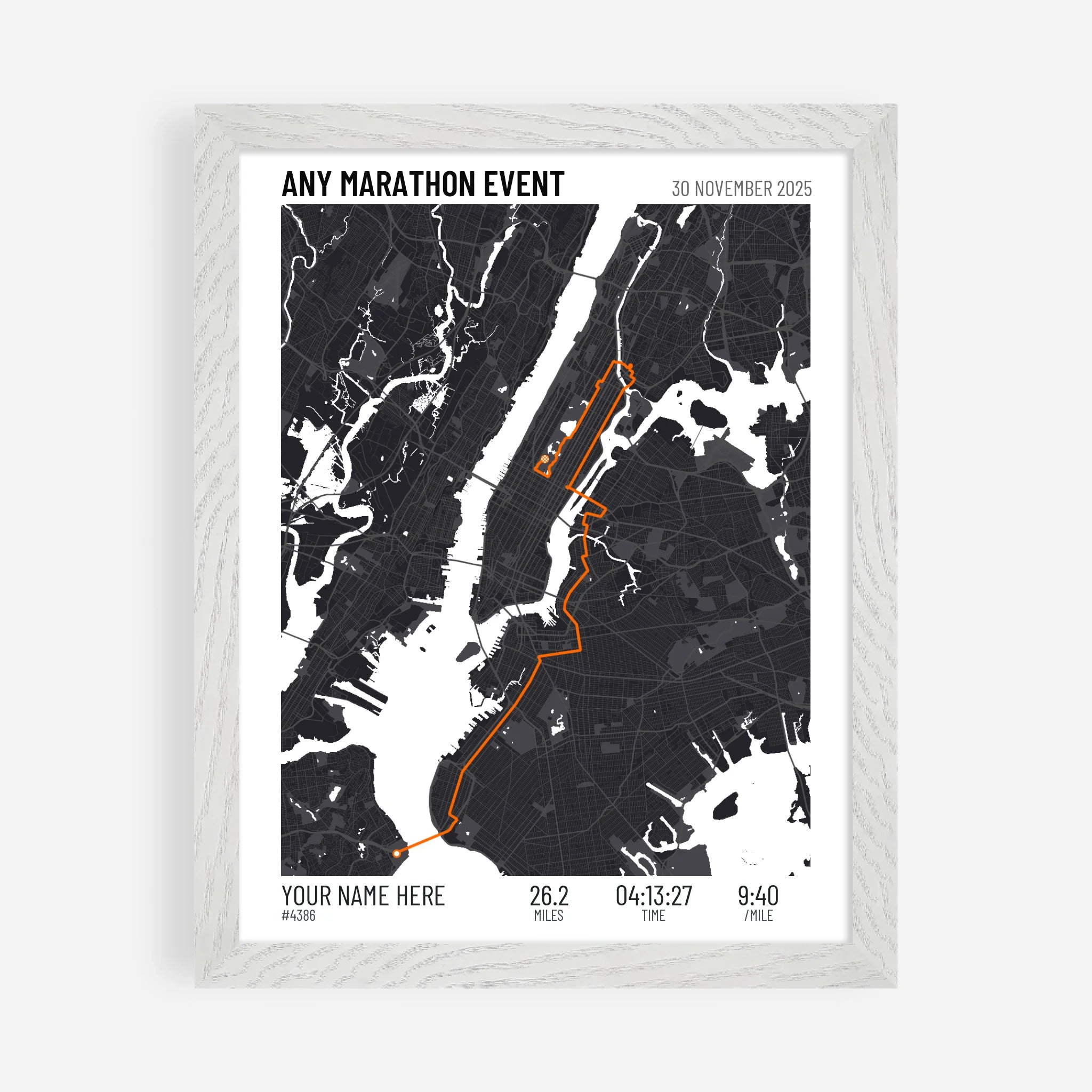 8x10" Premium Framed Print in White